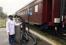 Maria Fumaça recebe sanitização Fip Onboard