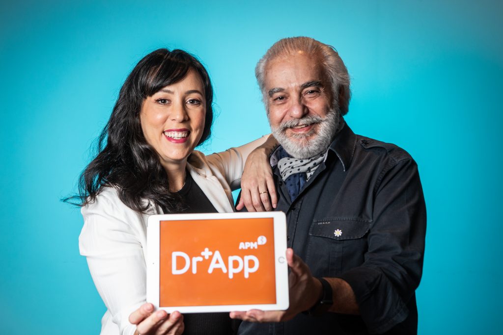 CEO do DrApp, José Maria Alves de Almeida Prado e a diretora de marketing do DrApp, Paula Prado. Foto: Gabriel Reis