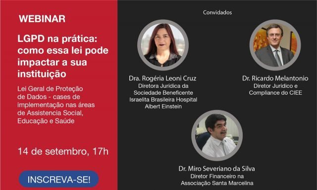 Webinar orienta entidades filantrópicas sobre a LGPD Atividade gratuita é promovida pelo Fórum Nacional das Instituições Filantrópicas e apresentará cases de organizações de assistência social, educação e saúde. Foto: Divulgação