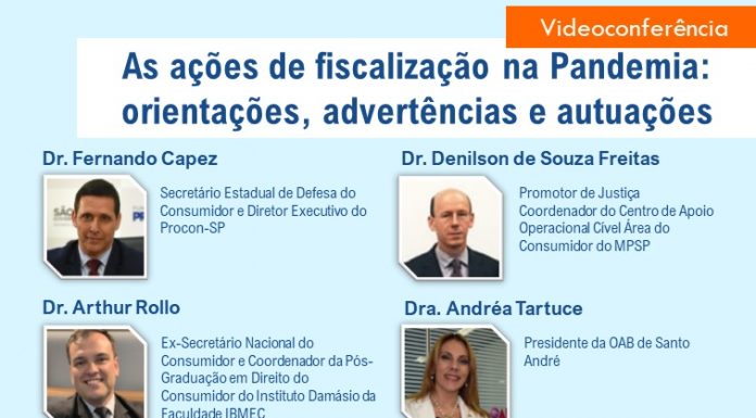 Consórcio ABC e Procon-SP promovem evento sobre fiscalização na pandemia Evento reúne representantes do instituto de defesa do consumidor e especialistas da área jurídica. Foto: Divulgação/Consórcio ABC