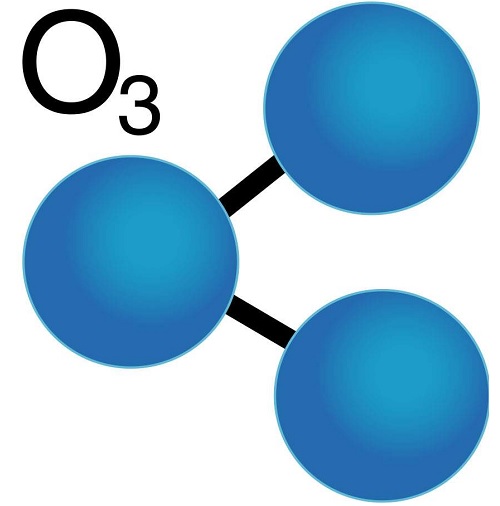 Moléculas de ozônio. Foto: Divulgação