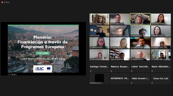 Consórcio ABC participa de evento do programa internacional da União Europeia Encontro virtual com plenárias e workshops abordou, entre outros temas, formas de obter financiamento para projetos . Foto: Divulgação/Consórcio ABC