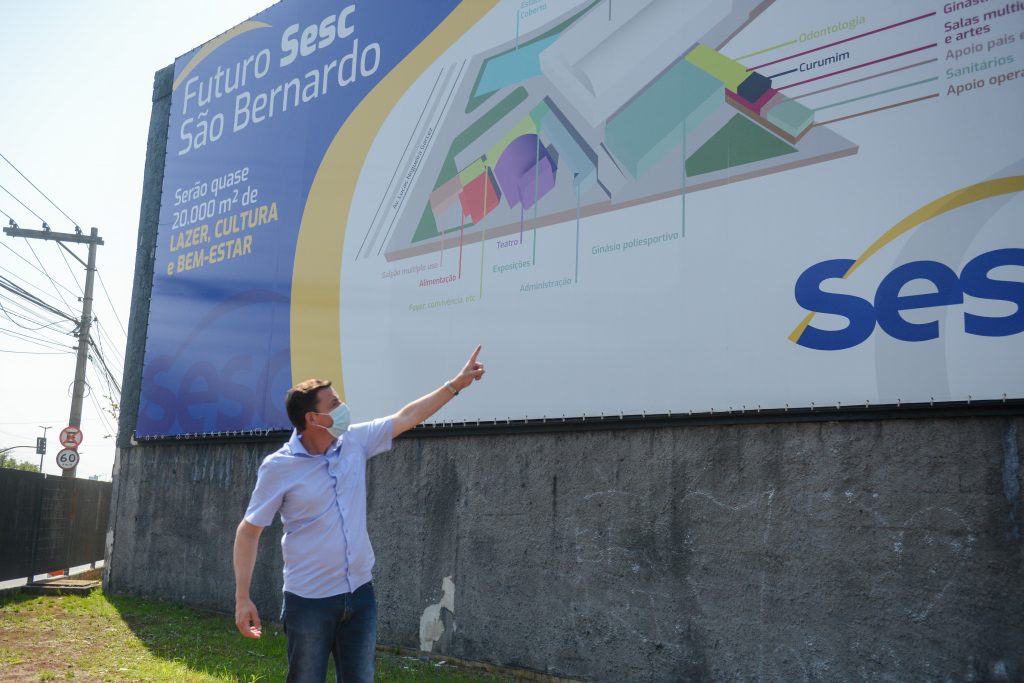 Primeira unidade do Sesc São Bernardo será instalada no pavilhão. Foto: Divulgação/PMSBC