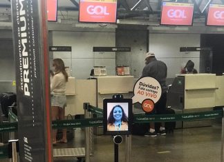 GOL implanta robô de telepresença no aeroporto de Guarulhos Dispositivo se movimenta pelas áreas do aeroporto. Foto: Divulgação