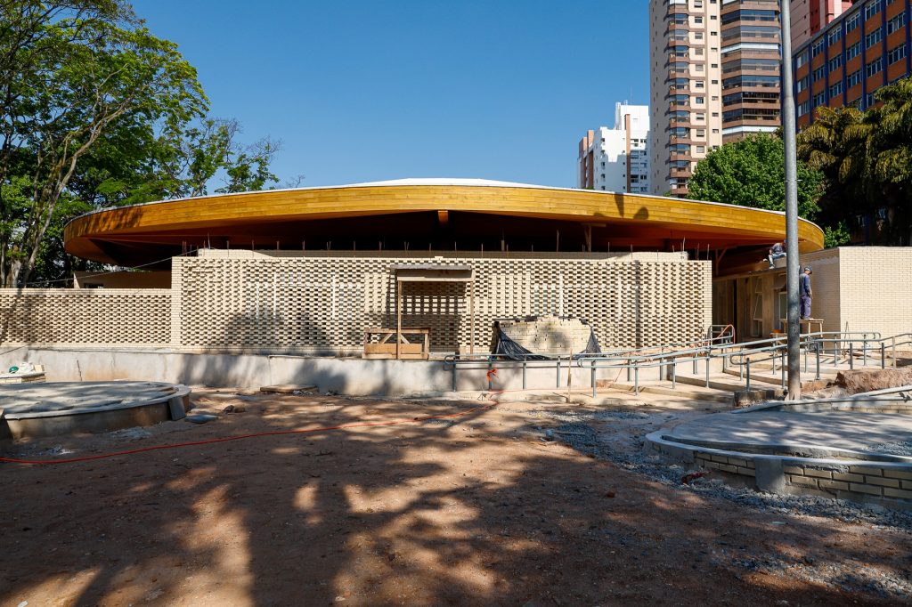 Obras da escola Parque. Foto: Divulgação/PMSCS