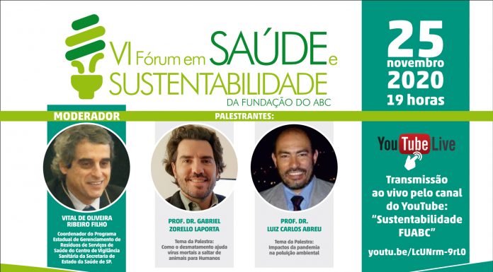 Fundação do ABC promove ‘6° Fórum de Sustentabilidade’ Evento será transmitido virtualmente em 25 de novembro (quarta-feira), às 19h, pelo YouTube. Foto: Divulgação