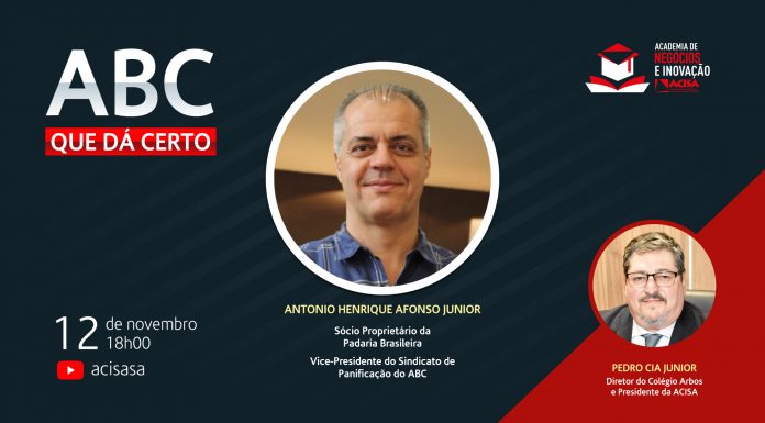 ACISA promove 2ª edição do programa ABC que dá certo Evento é nesta quinta, 12 de novembro. Foto: Divulgação