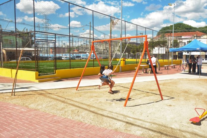 Praça Prefeito Saladino foi revitalizada. Foto: Angelo Baima/PSA