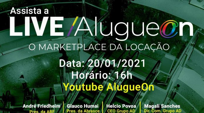 AlugueOn chega aos shoppings do ABC Apresentação da plataforma ocorreu durante live realizada na tarde desta quarta-feira. Foto: Divulgação
