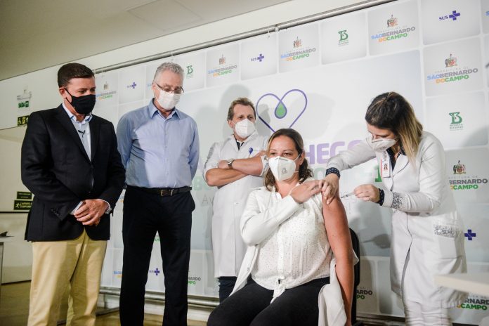 Município já aplicou primeira dose de imunizante em 26,2 mil pessoas até esta quarta-feira (10/02). Foto: Divulgação/PMSBC