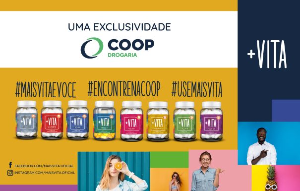 Drogaria COOP lança linha exclusiva de vitaminas Vitaminas +VITA. Foto: Divulgação/COOP
