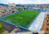 Complexo esportivo recuperado na Vila São José Campo do São José revitalizado. Foto: Ricardo Cassin/PMSBC