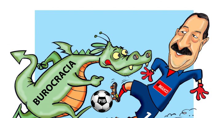 Como fazer o Brasil andar Ilustração de Juarez Correa para Milton Bigucci. Foto: Divulgação