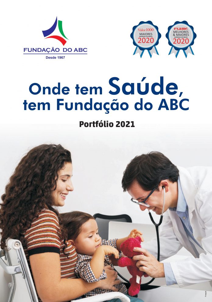 Material também destaca a atuação regional e estadual da FUABC no combate à pandemia de Covid-19. Foto: Divulgação