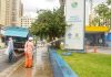 Semasa reforça desinfecção de ruas e avenidas Serviço de limpeza é feito principalmente próximo a unidades de saúde, hospitais de campanha e locais onde há maior fluxo de pessoas. Foto: Angelo Baima/PSA