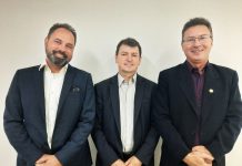 Itapemirim Transportes Aéreos anuncia novo CEO Adalberto Bogsan, Sidnei Piva e Tiago Senna. Foto: Divulgação