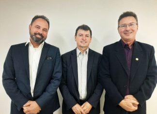 Itapemirim Transportes Aéreos anuncia novo CEO Adalberto Bogsan, Sidnei Piva e Tiago Senna. Foto: Divulgação