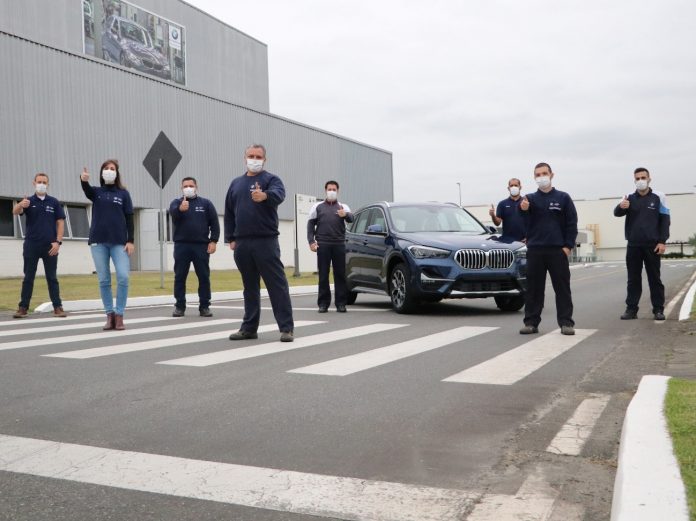 BMW X1 é destaque, sendo o modelo 70 mil a ser fabricado em Araquari desde a inauguração da fábrica em 2014. Foto: Divulgação