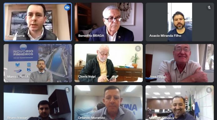 Estado debate pauta ambiental com prefeitos do ABC Secretário estadual de Infraestrutura e Meio Ambiente e presidente da Sabesp participaram de assembleia do Consórcio ABC. Foto: Divulgação/Consórcio ABC