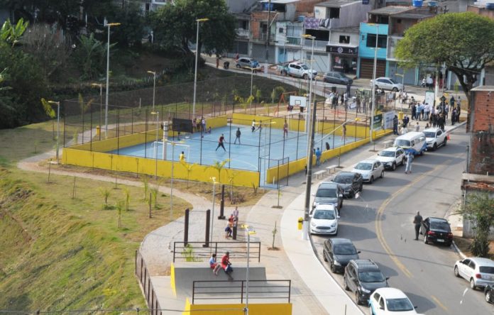 Nova praça de lazer e esportes fecha plano de urbanização na região. Foto: Angelo Baima/PSA