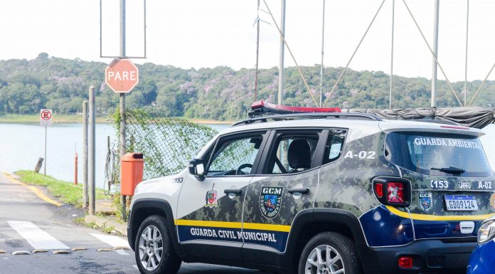 Guarda ambiental evita pesca predatória Um indivíduo foi multado em flagrante por cometer infração às margens da represa Billings. Foto: Divulgação/PMSBC
