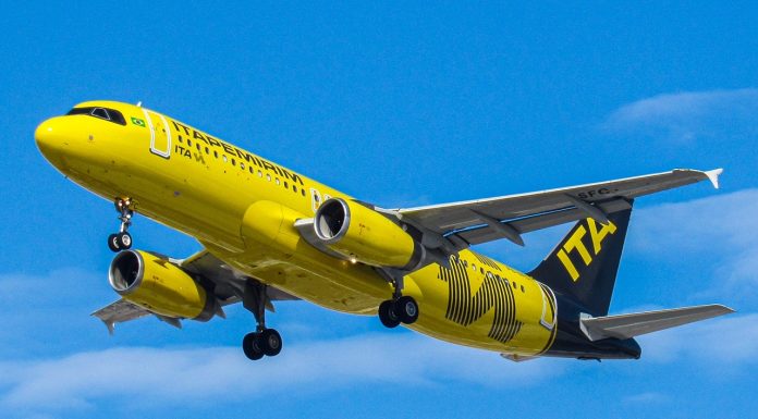 Itapemirim Transportes Aéreos incorpora nova aeronave Novo Airbus A320 da frota irá aumentar número de frequências atendidas pela mais nova companhia aérea brasileira. Foto: Divulgação
