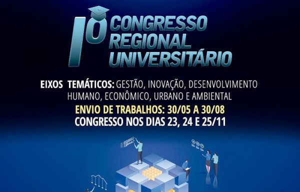 Congresso Regional Universitário está com inscrições abertas Evento é realizado pela Prefeitura de Santo André, em parceria com as principais faculdades e universidades da região e apoio do Consórcio ABC. Arte: Divulgação/Consórcio ABC