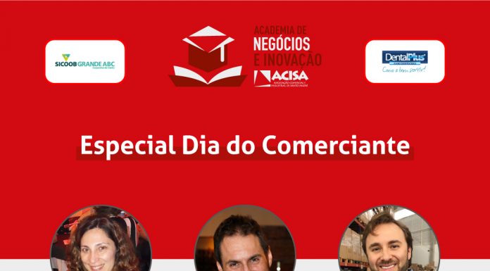 Dia do Comerciante terá live especial Live acontece na próxima quinta, 22/07. Arte: Divulgação/ACISA