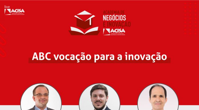 ACISA aborda a inovação na região do ABC Live acontece na próxima quinta-feira, 08/07. Arte: Divulgação/ACISA