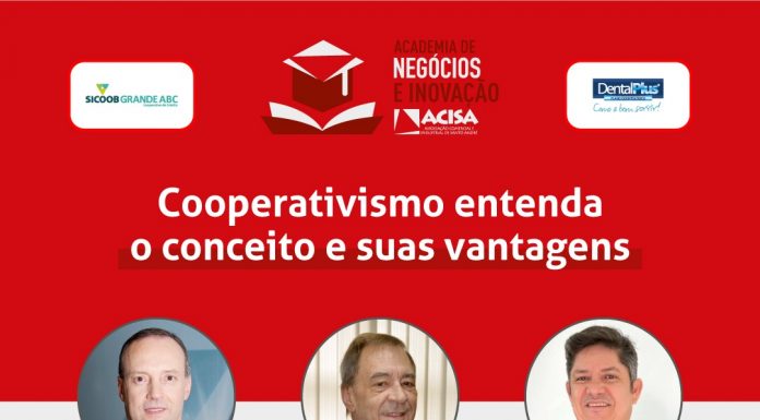 ACISA promove live sobre cooperativismo Evento acontece na próxima quinta-feira, 29/07. Arte: Divulgação/ACISA