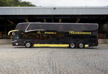 Viação Itapemirim inicia operações do Dream Bus Ônibus possui dois andares, que contemplam poltronas leito-cama com massageadores individuais. Foto: Divulgação