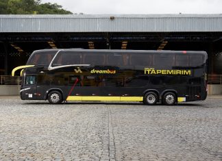 Viação Itapemirim inicia operações do Dream Bus Ônibus possui dois andares, que contemplam poltronas leito-cama com massageadores individuais. Foto: Divulgação