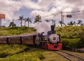 Que tal um passeio de Maria Fumaça? Passeio pela Região Uva e Vinho, na Serra Gaúcha, resgata tradições culturais e mantém viva a cultura ferroviária. Foto: Zéto Teloken