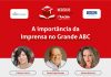 Jornalistas discutem a importância da imprensa no ABC Live acontece na próxima quinta-feira, 05/08. Arte: Divulgação/ACISA