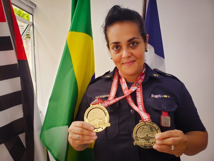 Além de Guarda Civil. Patrícia Cândido é atleta. Foto: Divulgação/PMSCS