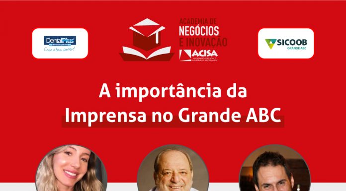 Jornalistas participam de live da ACISA Live será transmitida pelas redes sociais da Associação. Arte: Divulgação/ACISA