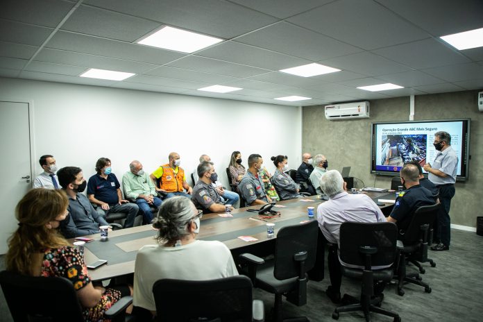 Reunião mensal do Conselho de Segurança Municipal. Foto: Letícia Teixeira / PMSCS