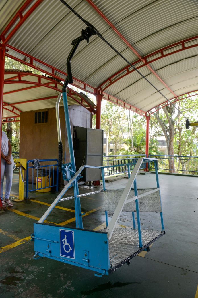 Teleférico acessível do Parque Estoril é uma das medidas implantadas em São Bernardo em prol das pessoas com deficiência.. Foto: Gabriel Inamine/PMSBC