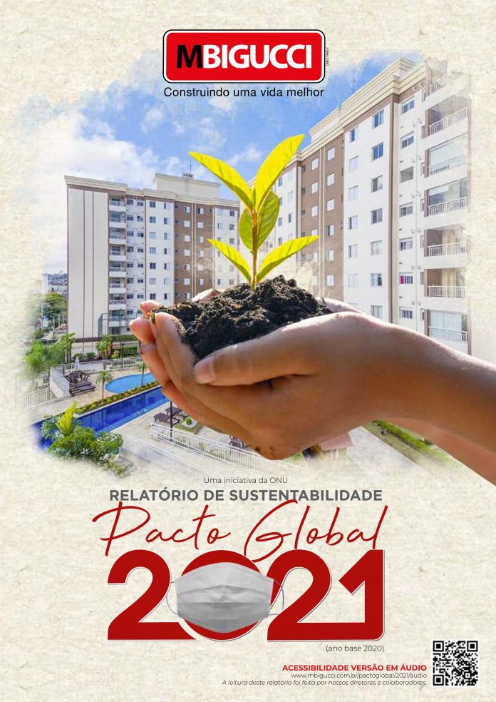 Capa do Relatório de Sustentabilidade do Pacto Global da ONU. Foto: Divulgação/MBigucci