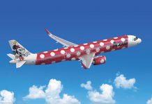 Azul lança aeronave diferenciada Modelo é inspirado na Minnie Mouse. Foto: Divulgação