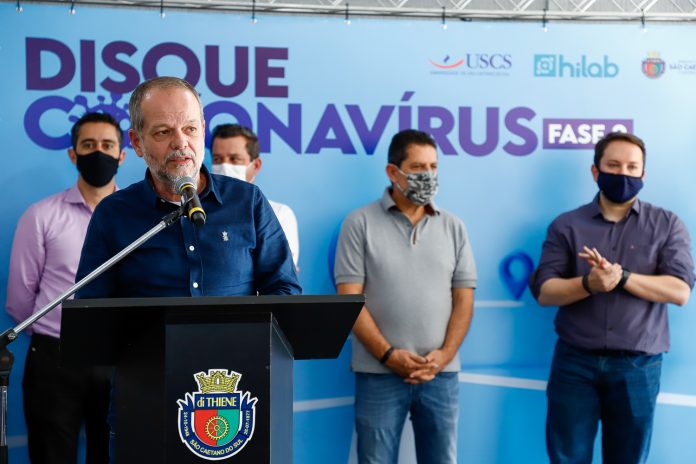 Prefeito Tite Campanella comentou sobre as ações da cidade em meio a pandemia. Foto: Eric Romero/PMSCS