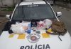 Polícia Rodoviária detém traficantes Entorpecentes encontrados pelos policiais durante abordagem. Foto: Divulgação