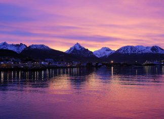 Réveillon no fim do mundo Ushuaia pôr do Sol. Foto: Patagonia Turismo