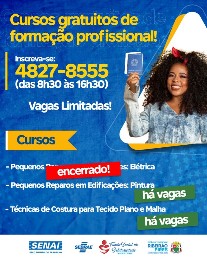 Inscrições devem ser efetuadas exclusivamente por telefone. Arte: Divulgação/PMRP