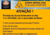 Ribeirão Pires divulga novo alerta de chuva Novos temporais podem acontecer nesta quarta e quinta-feira. Arte: Divulgação/PMRP