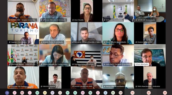 MTur e Fornatur discutem melhorias para a segurança Ministro Gilson Machado Neto discute ações de segurança turística com representantes do Fornatur. Foto: Divulgação