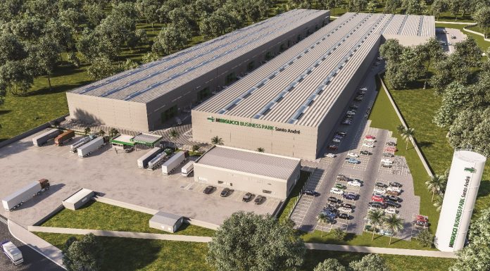 MBigucci inicia obras do maior condomínio logístico do ABC Com área de 110 mil m², o MBigucci Business Park Santo André terá tecnologia de ponta e padrão AAA (triple A). Foto: Divulgação/MBigucci