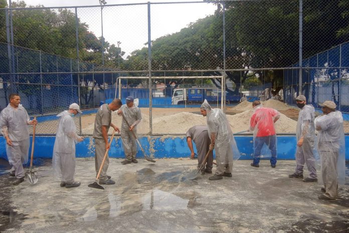 Foram repostos 80 metros cúbicos de areia. Foto: Divulgação / PMSCS