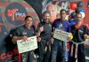 Atleta de São Caetano recebe certificação internacional Genivaldo Porto, Joe Corley, Anderson Reis e Grão Mestre Laércio Nunes. Foto: Divulgação