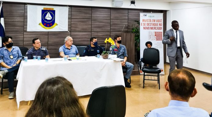 Conselho Estadual de Segurança se reúne em São Caetano Encontro aconteceu na sede da ACISCS. Foto: Divulgação / PMSCS